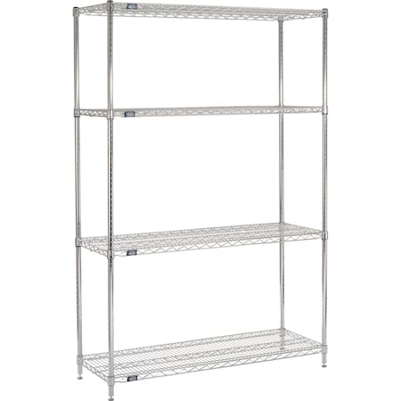 ESD, 4 Tier, Wire Shelving Starter Unit, 30W X 14D X 63H